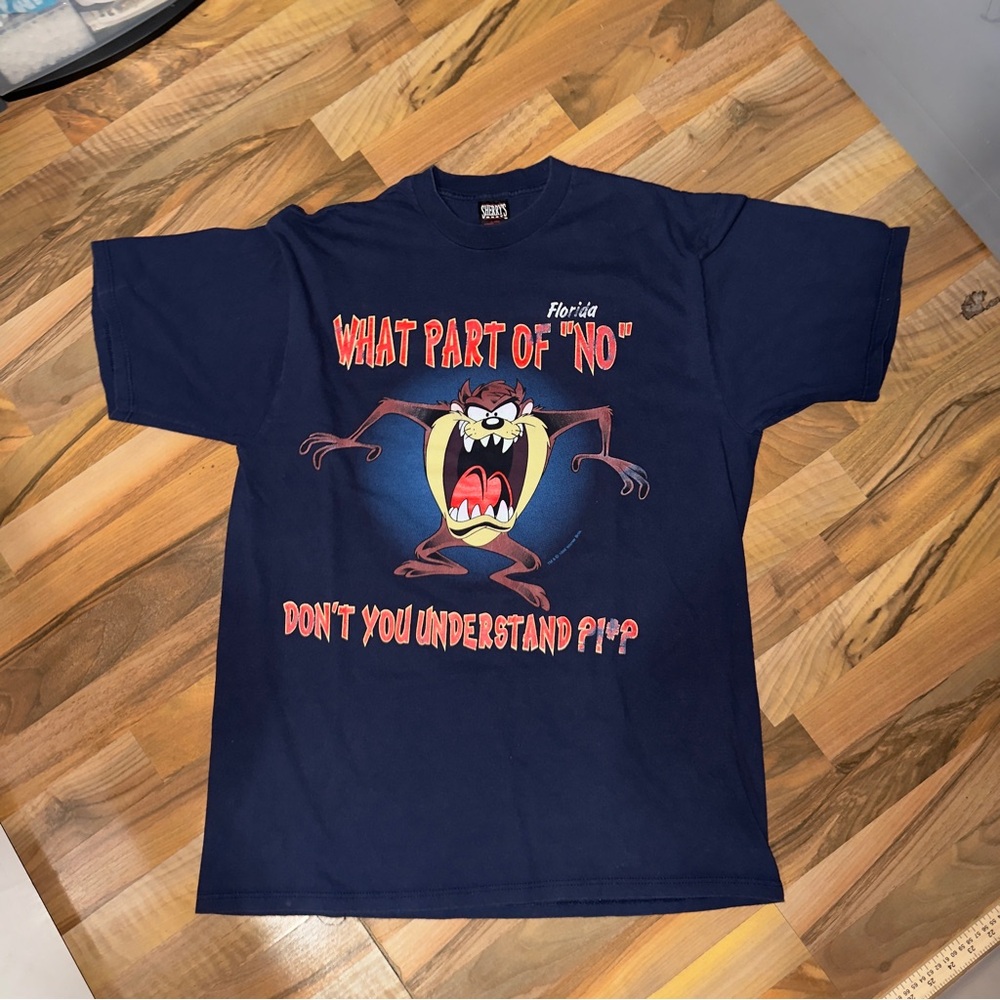 Vintage 90s Florida Taz “What Part of No” Tee